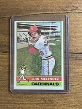 Luis Melendez Signed 1976 Topps Card Cardinals Auto