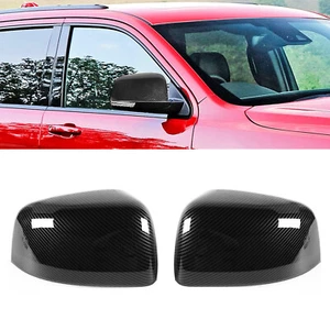 Carbon Fiber Top Half Rearview Mirror Cover For Jeep Grand Cherokee 2011-2020 - Picture 1 of 6