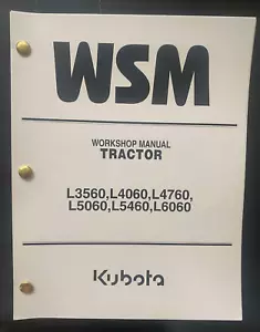 Manual de servicio técnico para tractor Kubota L3560 L4060 L4760 L5060 L5460 L6060 - Imagen 1 de 12