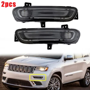 2x Front Bumper LED Fog Lights Driving Lamps For Jeep Grand Cherokee 2017-2021 - Picture 1 of 8