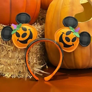 Disney * Resort Halloween Jack O' Lantern Kürbis Minnie Ohren Party Stirnband USA - Bild 1 von 5