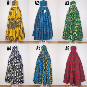 BRAND NEW Women's Printed African Maxi Skirt WITH POCKETS One Size + HEAD WRAP - Picture 1 of 20