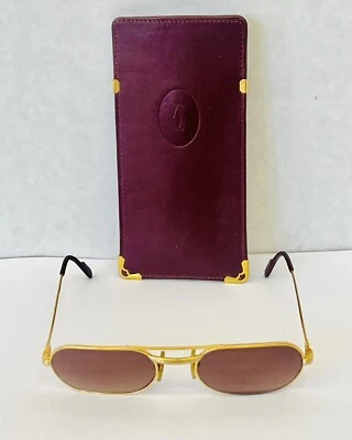 CARTIER VINTAGE TRINITY SUNGLASSES PARIS MADE IN FRANCE 14O /ORIGINAL  CASE - Image 1 of 4