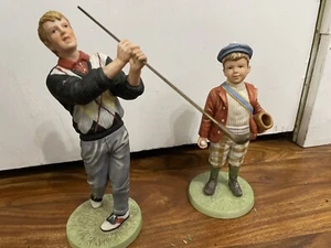 Benediktiner Golf Figuren 1986-1987 Keramik Goldspieler Golfliebhaber Enthusiast - Bild 1 von 6