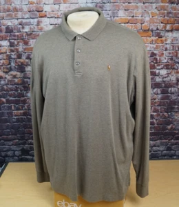 Polo Ralph Lauren Classic Fit Polo Shirt Flesh Pony Long Sleeve Mens XL RECENT - Picture 1 of 9
