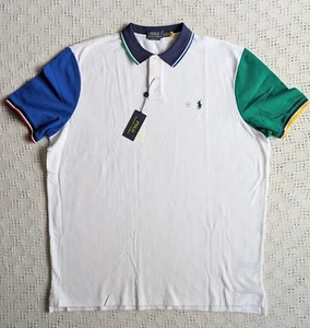 POLO RALPH LAUREN Classic Fit Mesh Polo Shirt White Cotton XXL NEW with tags - Bild 1 von 8