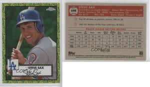 2021 Chrome Platinum Anniversary Green & Yellow 70th Refractor /99 Steve Sax