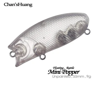 30PC S.5CM 9G Topwater Popper Unpainted Bait Blank Fishing Lure - Picture 1 of 10