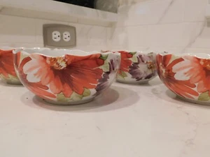 222 Fifth Floral Natural CURIOSITIES Suppe Müslischalen 4er Set FLORAL - Bild 1 von 7