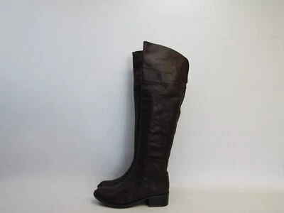 Jessica Simpson Mujer Talla 7.5 B Cuero Marrón Moda Botas Sobre la Rodilla Foto 1 de 4