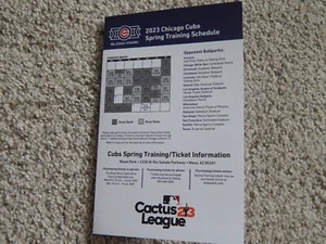 CHICAGO CUBS MLB 2023 OFFICIAL SPRING TRAINING SCHEDULE MESA ARIZONA SOUVENIER - Picture 1 of 6