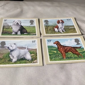 Estampillas postales de perros británicos 1979 postales vintage - Imagen 1 de 3