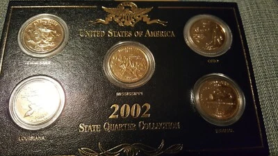 2002 Gold Plated United States of America State Quarter Collection - Image 1 of 2