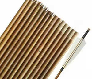 12PCS Archery Bamboo Shaft DIY Bamboo Arrow Shaft Handmade Hunting Archery - Picture 1 of 9