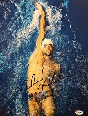 Foto firmada por Michael Phelps (trazo trasero) 11x14 PSA/DNA Foto 1 de 2