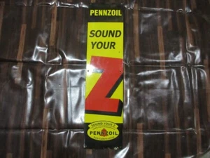 Porcelain Pennzoil Sound Enamel Metal Sign Plate Size 40" x 10" Inches - Picture 1 of 5