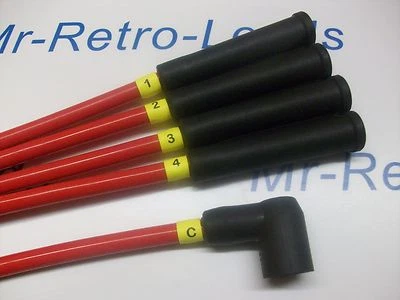 IGNITION LEAD NUMBERS PLUG 1 / 4 HEAT SHRINK HT LEAD BLACK ON YELLOW 1 / 4 AND C - Image 1 of 2