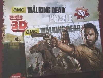 AMC The Walking Dead Rick Grimes & Michonne 3D Puzzle 2013 150 PC Never Opened - Image 1 of 4