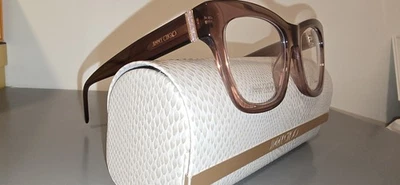 Marco de gafas de plástico para mujer Jimmy Choo JC351 02LN rosa borgoña 53-18 Italia Foto 1 de 4