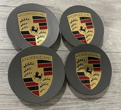 Tapas centrales Porsche Cayenne 911 Boxster Cayman 991 Panamera OEM de fábrica gris 76 Foto 1 de 4