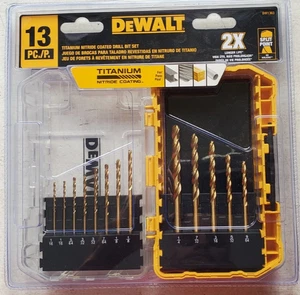 DEWALT 13-teiliges Titannitrid Split Point Bohrer Werkzeug Set mit Koffer Neu DW1363 - Bild 1 von 8