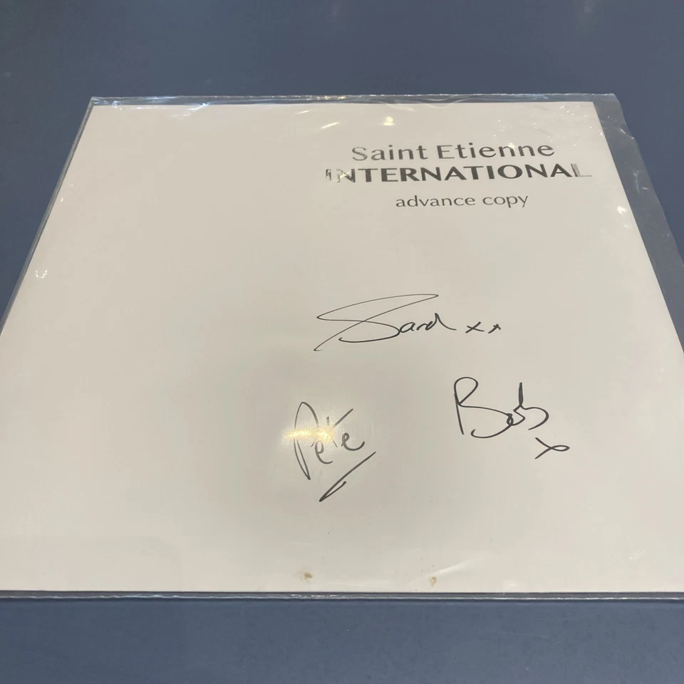 Saint Etienne - International - SIGNED WHITE LABEL ORANGE VINYL ADVANCE COPY LP - Image 1 of 1