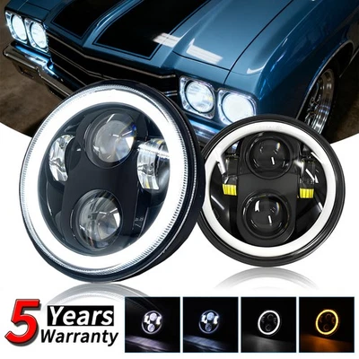 Faros LED de haz alto/bajo DRL para Buick Electra 1959-1975 5-3/4 5,75" pulgadas Foto 1 de 4