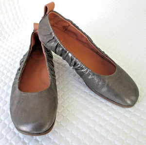 Pisos planos de ballet de cuero Gentle Souls de Kenneth Cole MAVIS - peltre, talla 7,5 M - Imagen 1 de 8