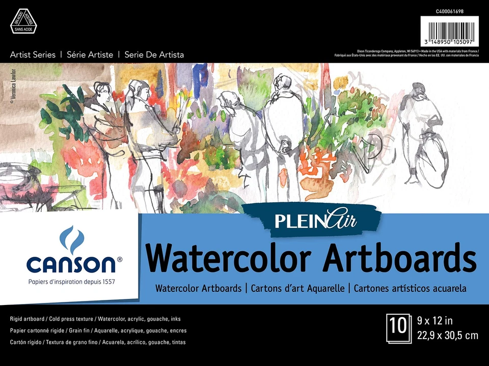 Artist Series Plein Air Watercolor Paper, Fold Over Art Board, 9x12 inches, 1... - Image 1 of 1