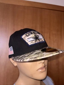 Dallas Cowboys New Era Black/Camo Hat Salute to Service Men's 59Fifty sz 7 1/8 - Picture 1 of 8