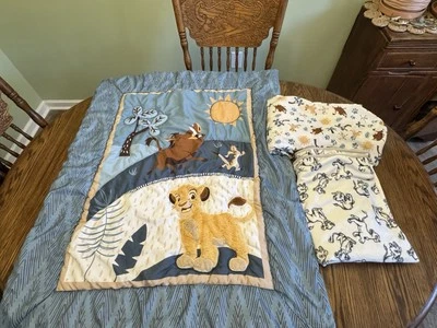 Lambs & Ivy Disney Baby Lion King Nursery Bedding Comforter Sheet Blanket Lot - Image 1 of 4