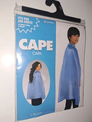 Light Blue Cape Costume Cape Sports Team Pride Hero Adult & Child OSFA NEW - Image 1 of 3