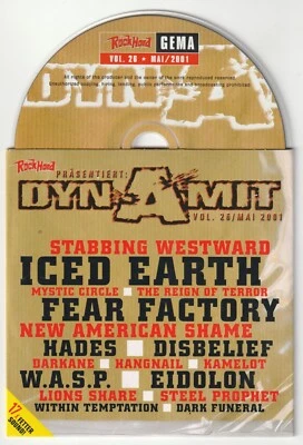 ✪ ROCK HARD DYNAMIT #26/2001 MAGAZIN BEILAGE-CD NEUW. TOP NM-VG+ - Bild 1 von 3