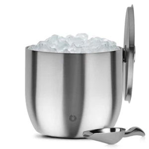 Extra Large Ice Bucket w/Lid & Ice Scoop, New, Steel - Picture 1 of 1