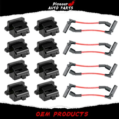 8X Ignition Coil+Wire Fit For Chevy Silverado 1500 GMC 4.8L 5.3L 6.0L 8.1L UF271 Foto 1 de 4