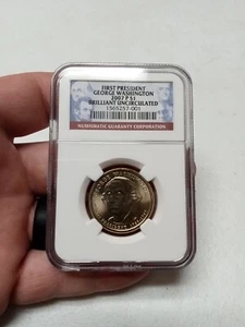 2007-P $1 George Washington Dollar NGC Brilliant Unc - Picture 1 of 2