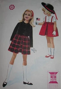 McCALL'S SEWING PATTERN 7414 GIRLS' SKIRT JACKET BLOUSE (Size 2) 1964 Rare! - Picture 1 of 5