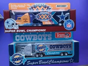 2pc lot Superbowl XXX ,XXVIII Dallas Cowboys tractor trailer semi truck diecast - Picture 1 of 5