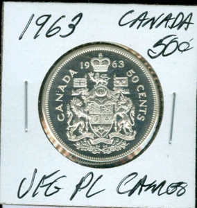 1963 KANADA 50 CENT ULTRA FEINSTE KLASSE PL KAMEE * - Bild 1 von 4