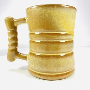 6 Frankoma C3 Barrel Mugs Coffee Cup Retro Mid Century Modern MCM Desert Gold - Bild 1 von 12