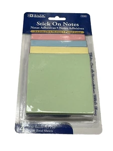 sticky note pads 4 colors 200 total sheets 50 per pad - Picture 1 of 2