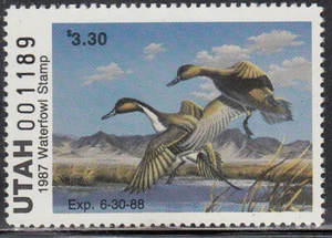 USA Utah postfrisch Wasservögel Enten Jaffe UT2 Wert 10,00 $ - Bild 1 von 1
