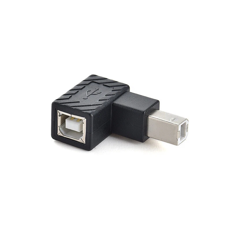 Angle USB 2.0 Type B Male to Female Adapter Printer Scanner Converter Connector - Image 1 of 1