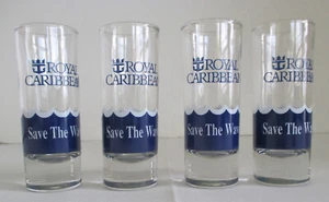 Royal Caribbean Cruise Line Schnapsgläser Save The Waves 3 oz, 4 Stück - Bild 1 von 7