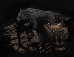 Battle Wolf Iron Blade Standard Black 14.6in 1/12 Action Figure D20studio NIB - Picture 1 of 2