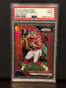 2018 Panini Prizm #102 Patrick Mahomes RED Prizm SP SSP PSA 9 - Picture 1 of 2