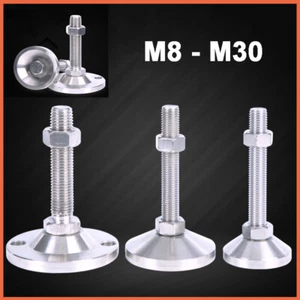 M8-M30 Levelling Height Adjustable Machine Furniture Feet with Lock Nut 50-200mm - Picture 1 of 61