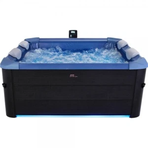 MSpa Oslo Hydrojet Sapphire - 1.6m x 1.6m x 65cm - 6 Person Portable Frame Spa - Picture 1 of 7