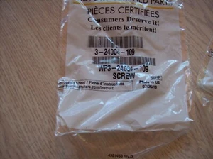WHIRLPOOL MODEL WRS325SDHZ REFRIGERATOR- SCREW - PART # WP3-24004-109 - Picture 1 of 1