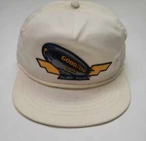 Vintage 90s Good Year Blimp Tour Snapback Hat Embroidered Cap Patch EUC - Picture 1 of 12